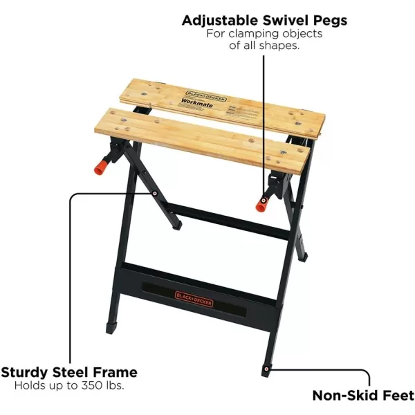 BLACK+DECKER Workmate Portable Workbench, 350-Pound Capacity 