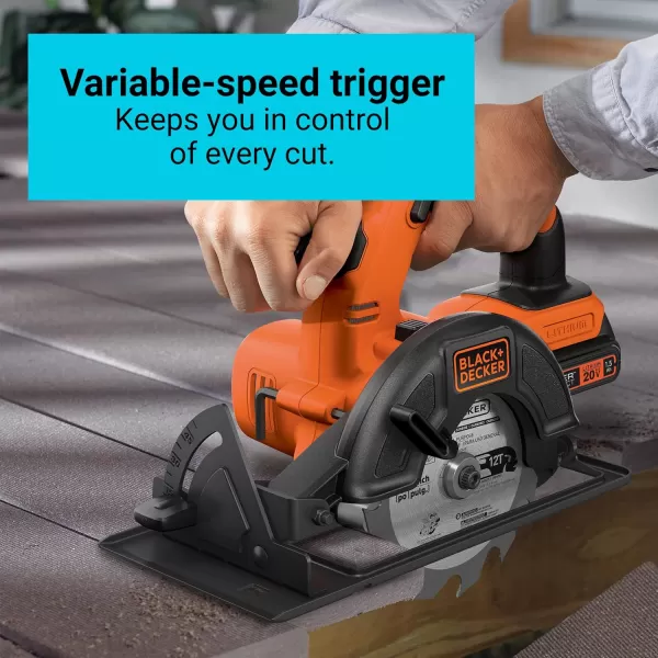 Black And Decker 20-Volt 5-1/2-In Cordless Circular Saw 