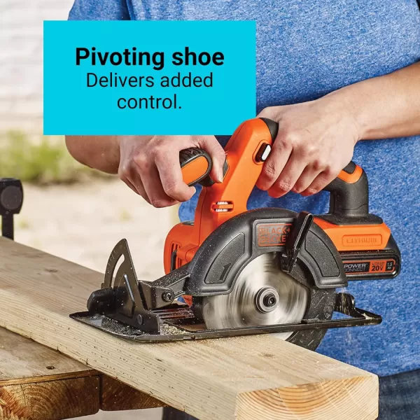 Black And Decker 20-Volt 5-1/2-In Cordless Circular Saw 