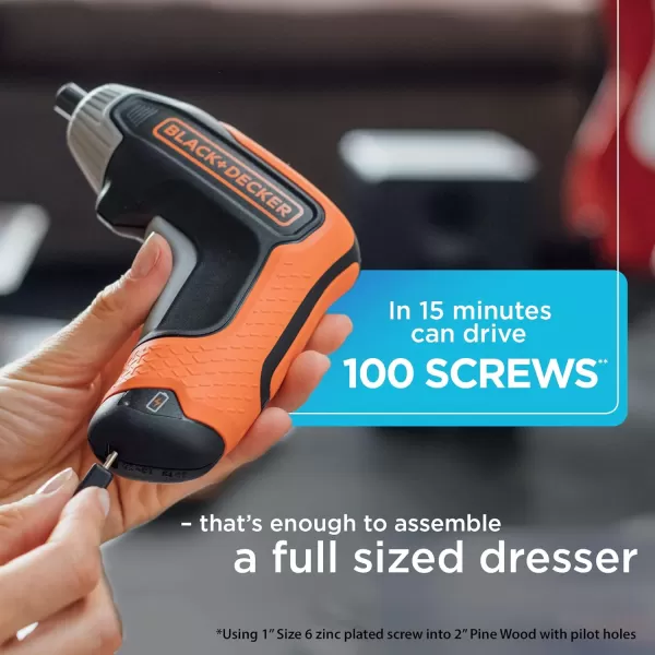 beyond by BLACK+DECKER 4V MAX* Cordless Screwdriver, Fast Charge, 1-Inch Assorted Bits 