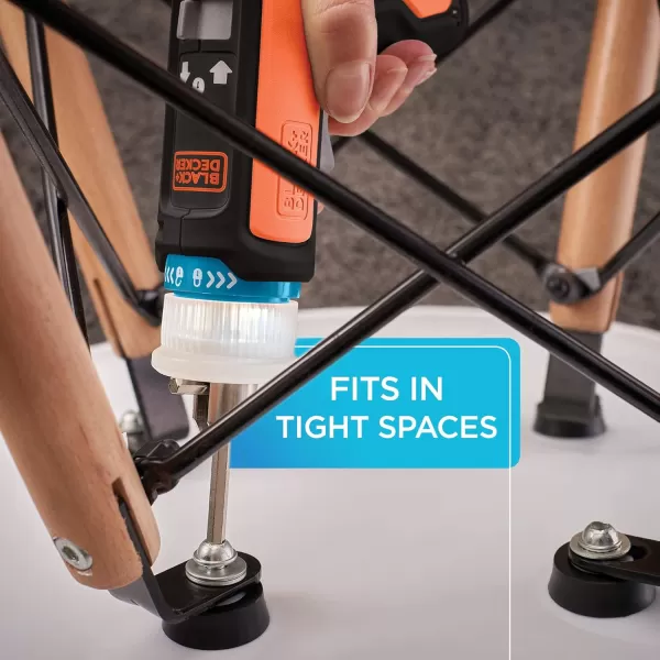 beyond by BLACK+DECKER 4V MAX Cordless Screwdriver, Hex, L-Shaped, 2-Inch Assorted Bits  , Orange