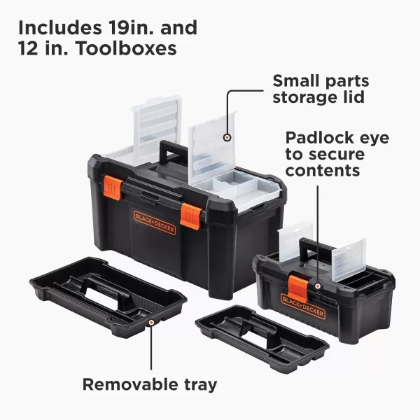 beyond by BLACK+DECKER BLACK+DECKER BDST60500APB Stackable Storage System - 3 Piece Set 
