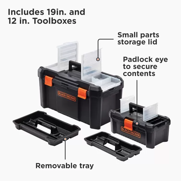 beyond by BLACK+DECKER BLACK+DECKER BDST60500APB Stackable Storage System - 3 Piece Set 