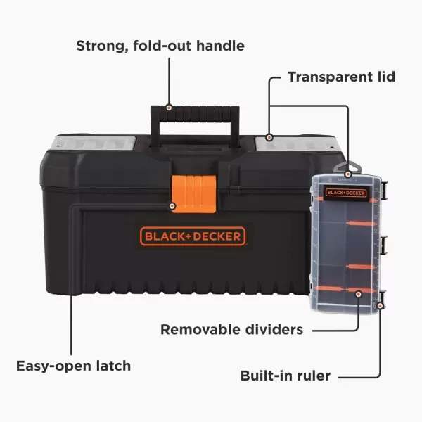 beyond by BLACK+DECKER Tool Box &amp; Organizer, 16-Inch, 10-Compartment 