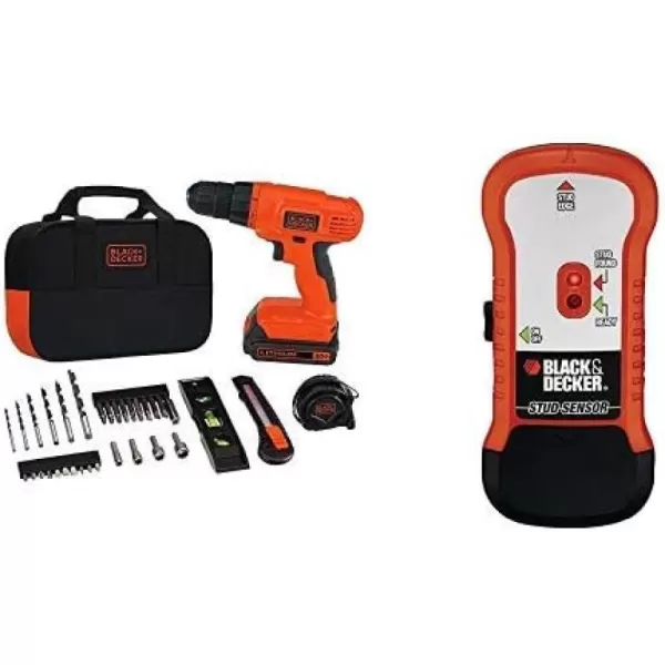 BLACK+DECKER 20V MAX Drill &amp; Home Tool Kit, 34 Piece , Orange