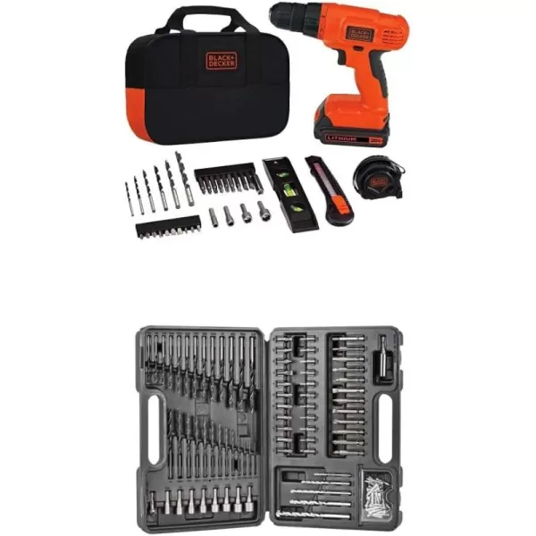 BLACK+DECKER 20V MAX Drill &amp; Home Tool Kit, 34 Piece , Orange