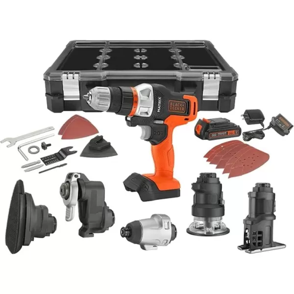 BLACK+DECKER 20V MAX MATRIX Drill, Power Tool Combo Kit, 6-Tool Set, Cordless Tool Set 