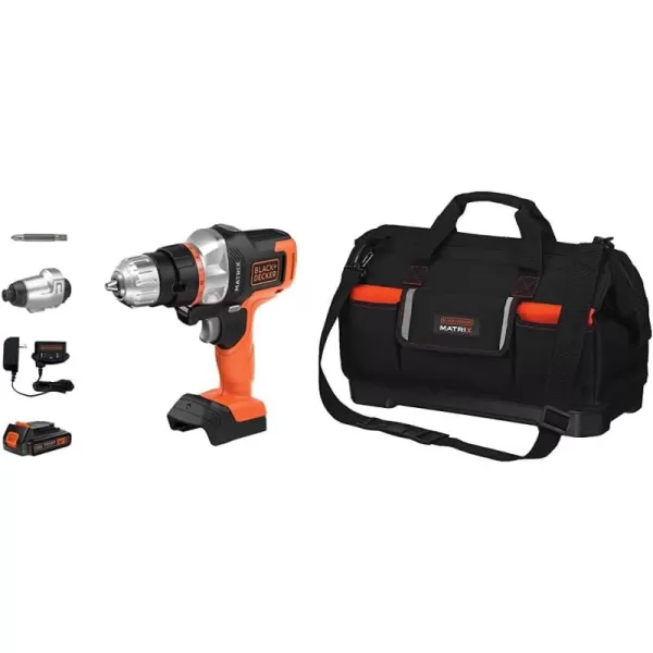 BLACK+DECKER 20V MAX* Matrix Cordless Drill Combo Kit, 2-Tool , Orange