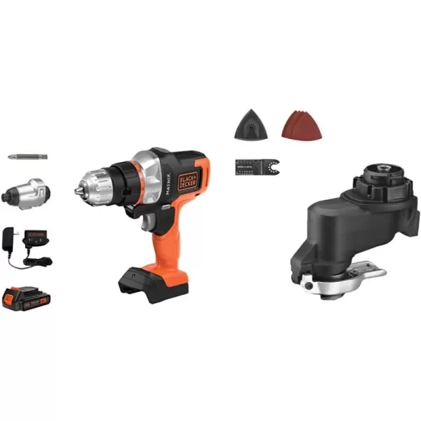 BLACK+DECKER 20V MAX* Matrix Cordless Drill Combo Kit, 2-Tool , Orange