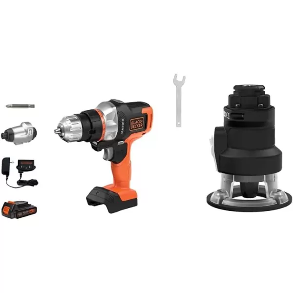 BLACK+DECKER 20V MAX* Matrix Cordless Drill Combo Kit, 2-Tool , Orange