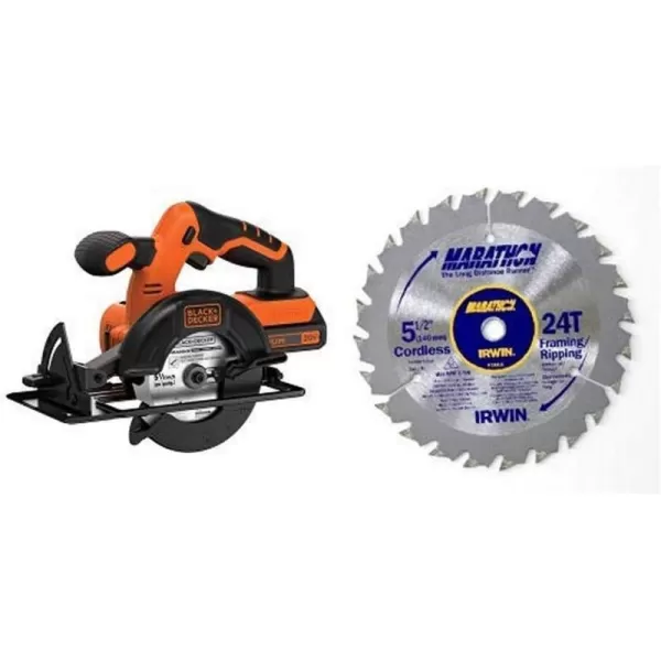 BLACK+DECKER 20V MAX POWERCONNECT 5-1/2 in. Cordless Circular Saw with Battery and Charger 