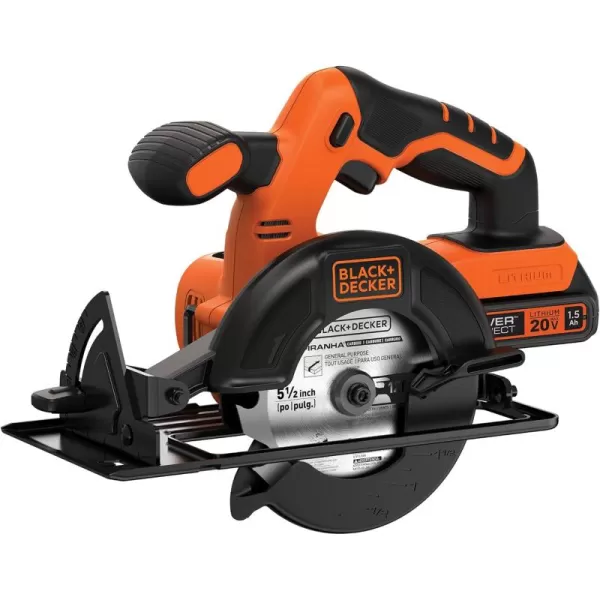 BLACK+DECKER 20V MAX POWERCONNECT 5-1/2 in. Cordless Circular Saw with Battery and Charger 