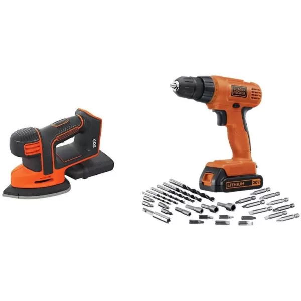 BLACK+DECKER 20V MAX POWERECONNECT Cordless Drill/Driver + 30 Piece Bits and Drivers Kit 