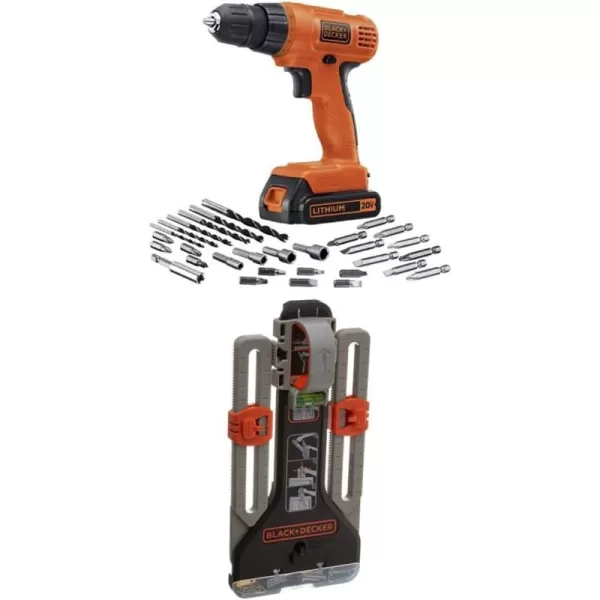BLACK+DECKER 20V MAX POWERECONNECT Cordless Drill/Driver + 30 Piece Bits and Drivers Kit 
