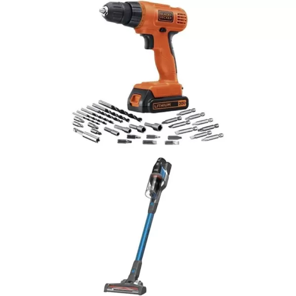 BLACK+DECKER 20V MAX POWERECONNECT Cordless Drill/Driver + 30 Piece Bits and Drivers Kit 