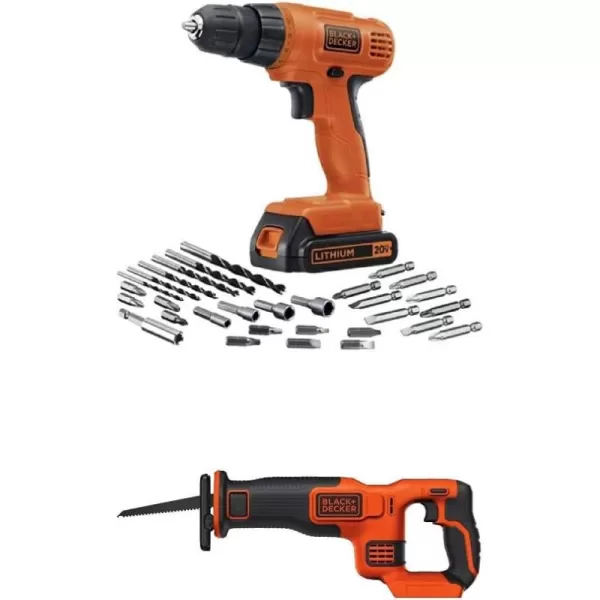 BLACK+DECKER 20V MAX POWERECONNECT Cordless Drill/Driver + 30 Piece Bits and Drivers Kit 