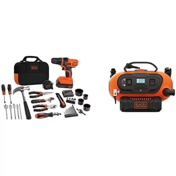 BLACK+DECKER 20V Max Drill &amp; Home Tool Kit, 68 Piece 