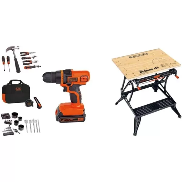 BLACK+DECKER 20V Max Drill &amp; Home Tool Kit, 68 Piece 