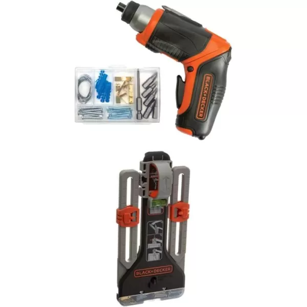 BLACK+DECKER 4V MAX Cordless Screwdriver, Rechargeable with Line Laser, Auto-leveling with Stud Sensor 