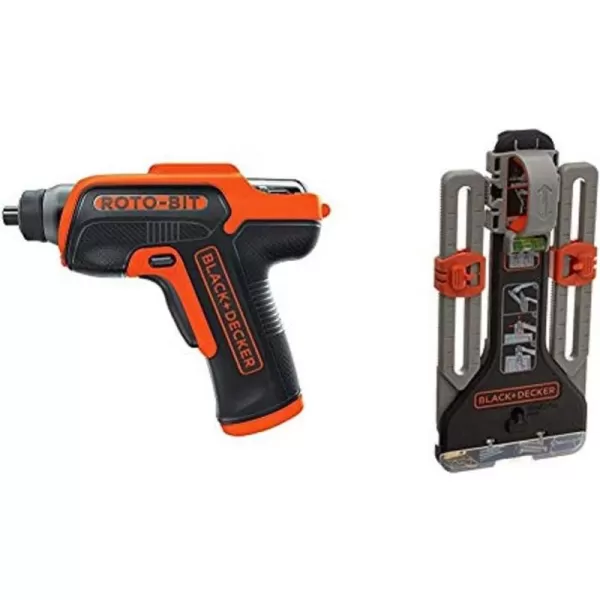 BLACK+DECKER 4V MAX Electric Screwdriver, Cordless, 180 RPM, 8 Bits With Built-In, Storage Compartment, Batteries Included 