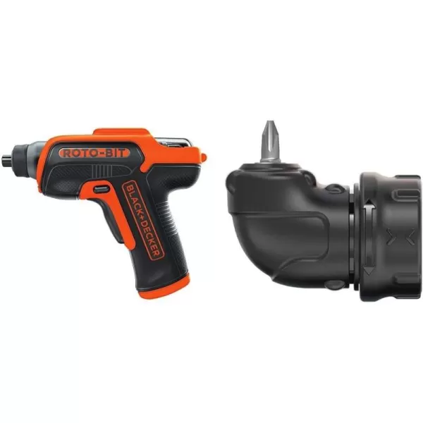 BLACK+DECKER 4V MAX Electric Screwdriver, Cordless, 180 RPM, 8 Bits With Built-In, Storage Compartment, Batteries Included 