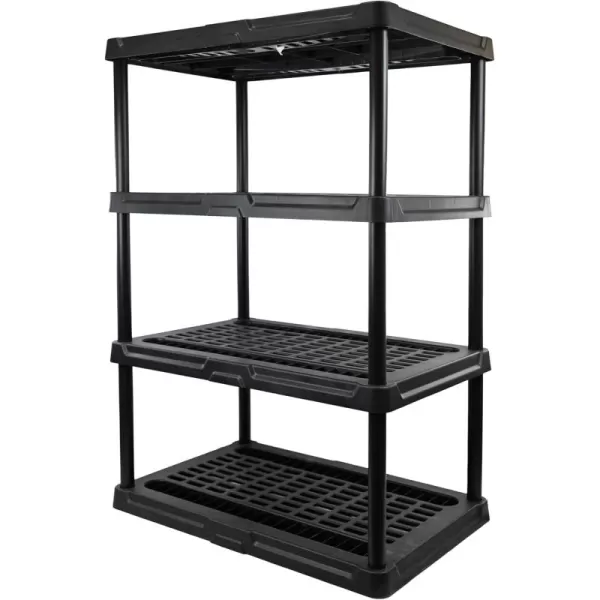 BLACK+DECKER, 5-Tier Heavy Duty Ventilated Storage Shelf, 150 lbs/Shelf , Plastic Shelving Unit [2 Pack])