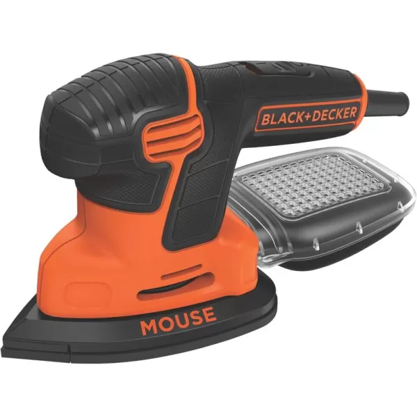 BLACK+DECKER Detail Sander, 1.2 Amp, 16,000 OPM, Compact Design, 3-Position Grip for Comfort, Includes Dust Collector, Corded 