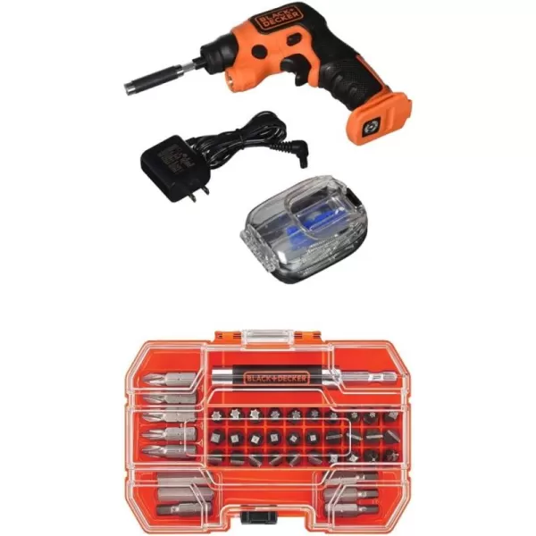 BLACK+DECKER LightDriver 4V MAX* Cordless Screwdriver with Storage PAK 