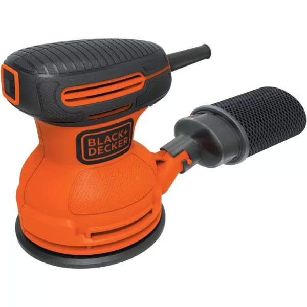 BLACK+DECKER Orbital Sander, 5 Inch, 2.0 Amp, 12000 OPM, Corded, 1 Sandpaper Sheet and Dust Bag Included 