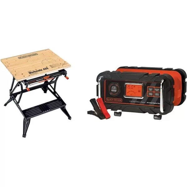 BLACK+DECKER Portable Workbench, Workmate Folding Workbench, 550 lb. Capacity with Clamps for Woodworking 