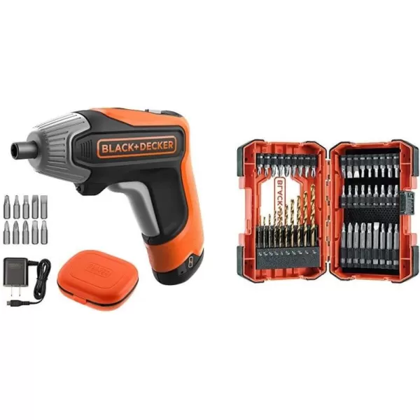beyond by BLACK+DECKER 4V MAX* Cordless Screwdriver, Fast Charge, 1-Inch Assorted Bits 