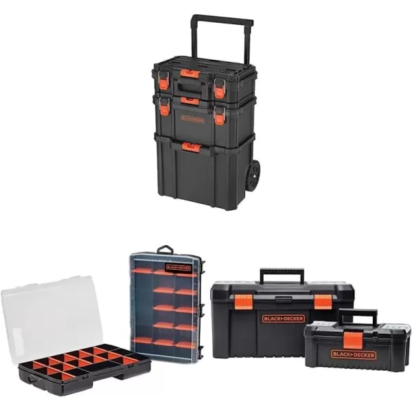 beyond by BLACK+DECKER BLACK+DECKER BDST60500APB Stackable Storage System - 3 Piece Set 