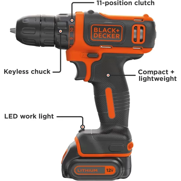 BLACK+DECKER 12V MAX Cordless Drill/Driver 