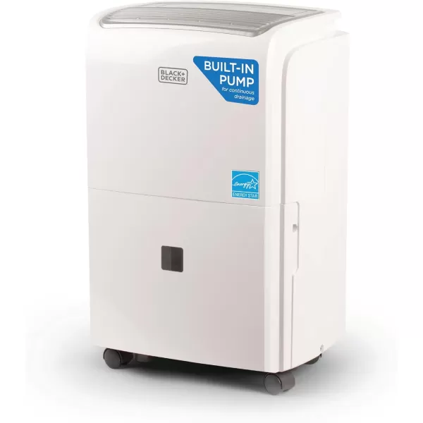BLACK+DECKER 1500 Sq. Ft. Dehumidifier for Medium to Large Spaces and Basements, Energy Star Certified, Portable, BDT20WTB