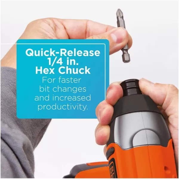 BLACK+DECKER 20V MAX Cordless Drill and Impact Driver, Power Tool Combo Kit with Battery and Charger 