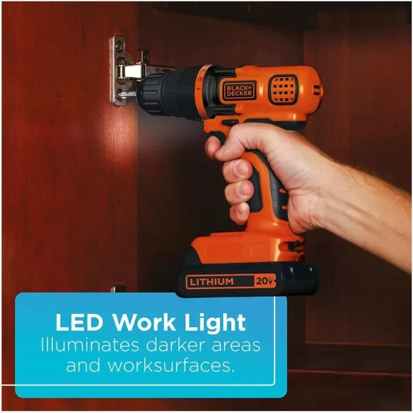 BLACK+DECKER 20V MAX Cordless Drill and Impact Driver, Power Tool Combo Kit with Battery and Charger 