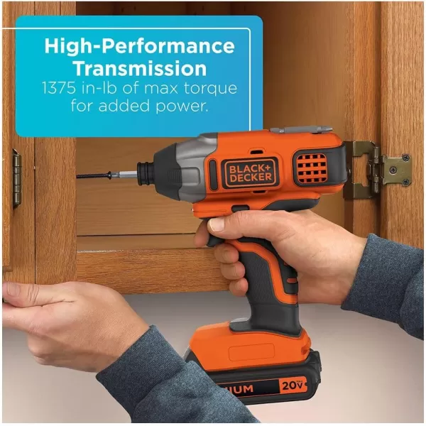 BLACK+DECKER 20V MAX Cordless Drill and Impact Driver, Power Tool Combo Kit with Battery and Charger 