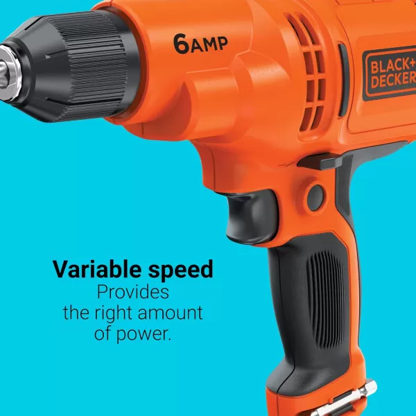 BLACK+DECKER 6.0 Amp 3/8 in. Electric Drill/Driver Kit 