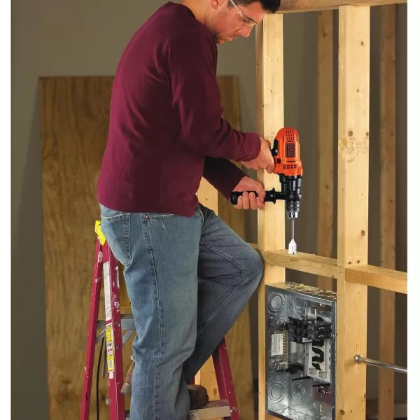 BLACK+DECKER 7.0 Amp 1/2 in. Electric Drill/Driver Kit  , Orange