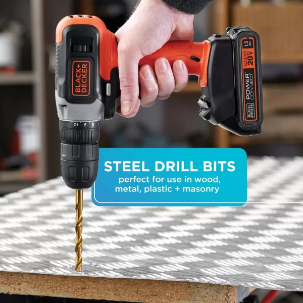 BLACK+DECKER Drill Bit Set/Screwdriver Bit Set Combo, 109-Piece 