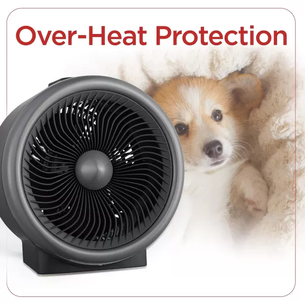 BLACK+DECKER Electric Heater with E-Save, Personal Heater with 3 Heat Settings, Portable Heater for Office, Home or Bedroom, Space Heater with Adjustable Thermostat Control, 1500W, BHDE1706, Black