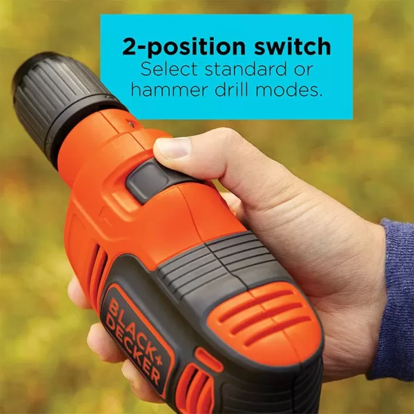 BLACK+DECKER Hammer Drill, 6.5-Amp, 1/2-Inch 