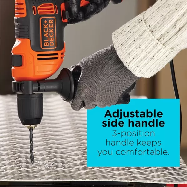 BLACK+DECKER Hammer Drill, 6.5-Amp, 1/2-Inch 