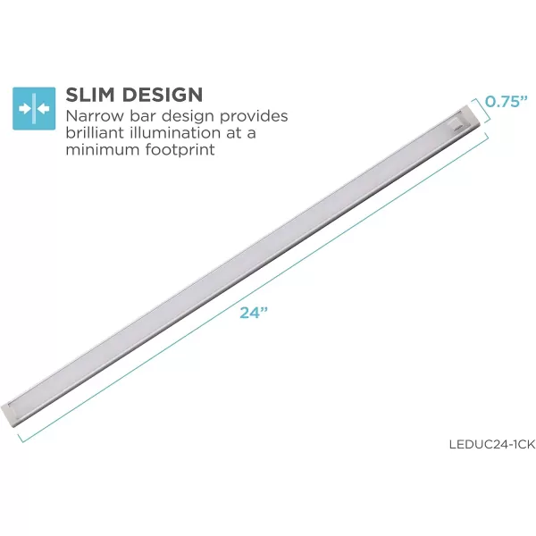 BLACK+DECKER LEDUC24-1CK Dimmable Linkable LED Shop Light with Motion Sensor and Magnetic Option, 10.5W, 780 Lumens, 24", Cool