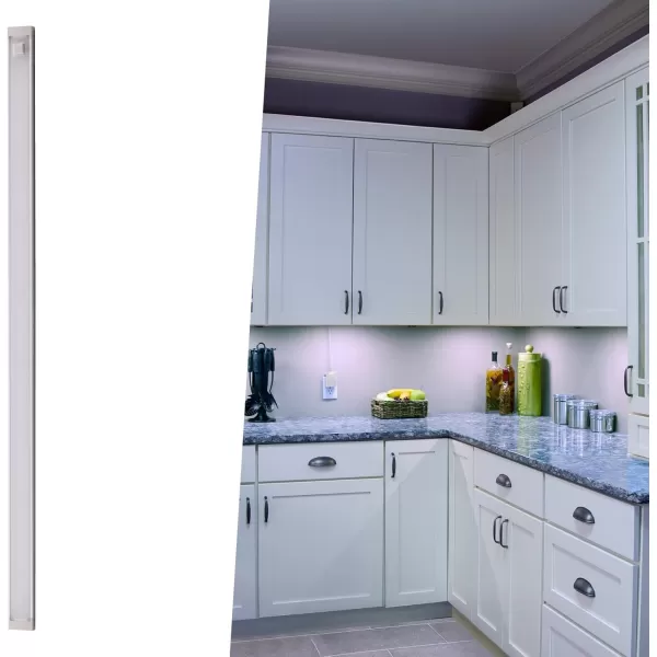 BLACK+DECKER LEDUC24-1CK Dimmable Linkable LED Shop Light with Motion Sensor and Magnetic Option, 10.5W, 780 Lumens, 24", Cool