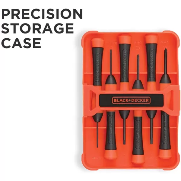 BLACK+DECKER Magnetic Screwdriver Set, Phillips, Flat Head, and Precision Screwdrivers, 12-Piece 