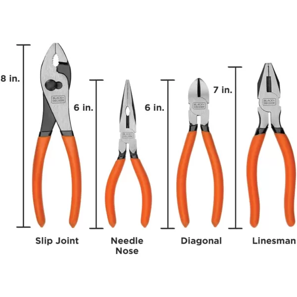 BLACK+DECKER Plier Set, 4-Piece 