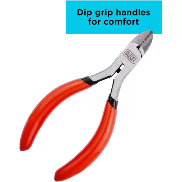 BLACK+DECKER Plier Set, Mini, 6-Piece, Easily Bend and Cut Wires 