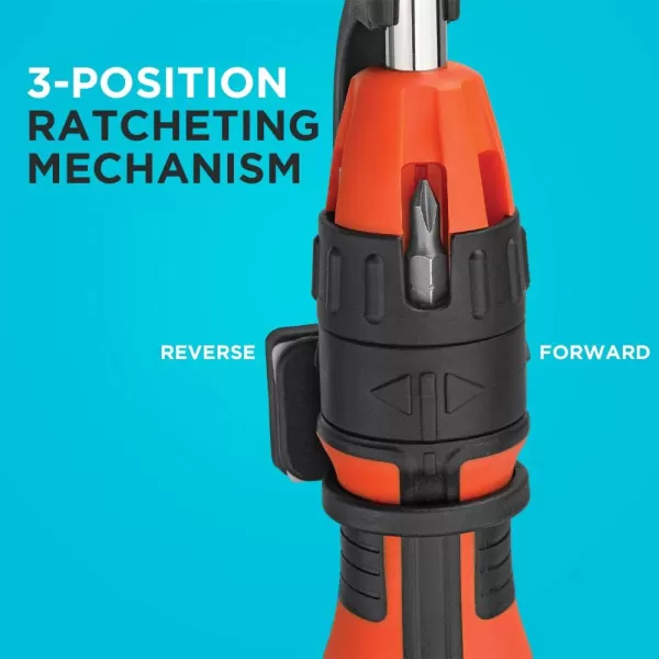 BLACK+DECKER Ratcheting Screwdriver, 10 Bit 