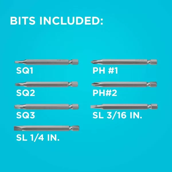 BLACK+DECKER Screwdriver, Push and Pick, 7 Bit 